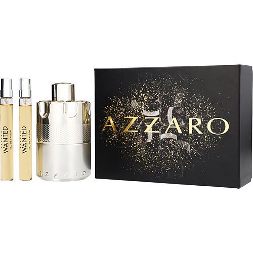 AZZARO WANTED EAU DE PARFUM SPRAY 3.4 OZ & EAU DE PARFUM SPRAY 0.34 OZ